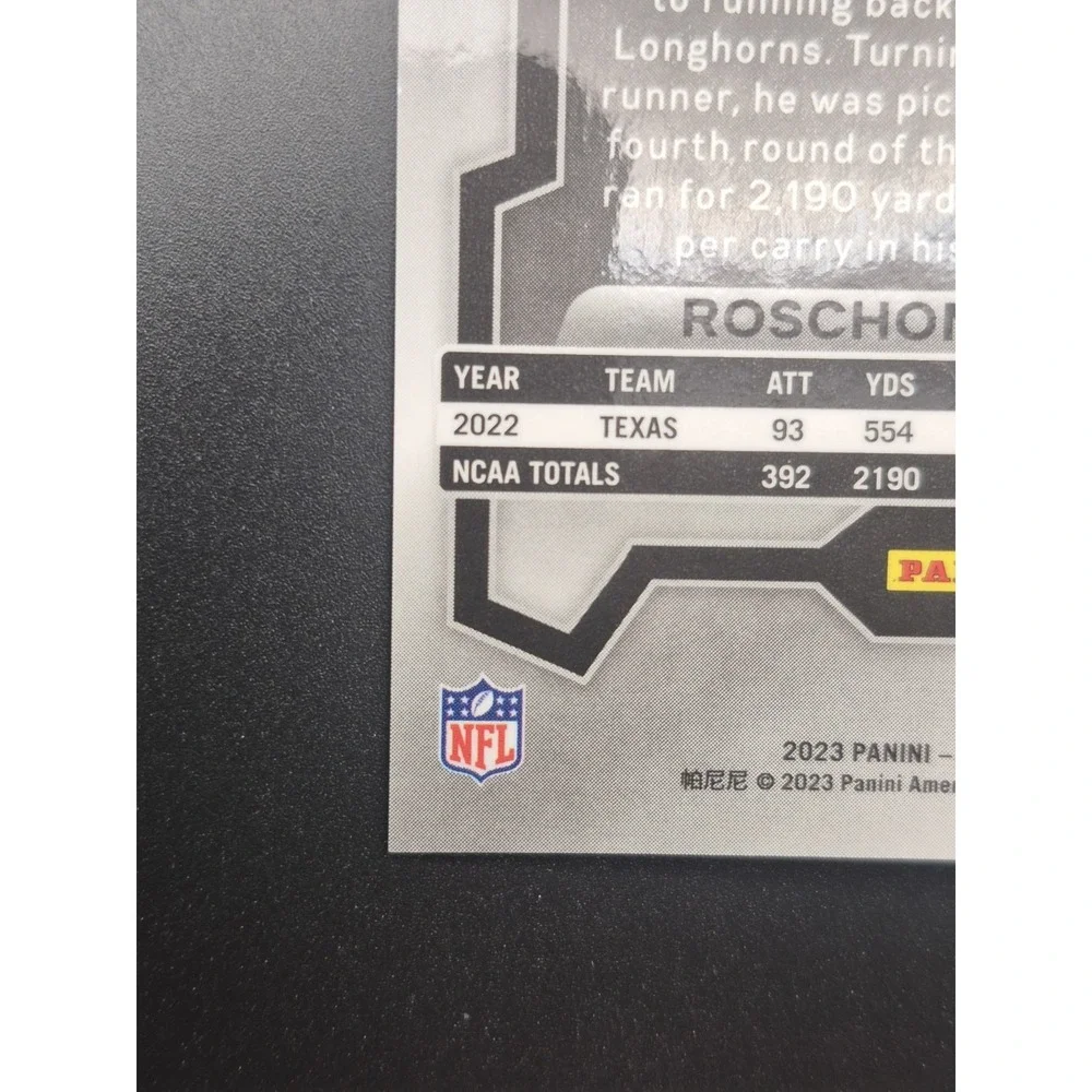 2023 Panini Prizm Rookies Roschon Johnson #314 Red Shimmer Prizm /35 (RC) Bears